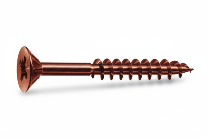 Viti Panel-Vit Pf Testa Svasata Piana Acciaio Bronzato- - Ø Mm.3,5X40 Filetto Mm.25 - 500 Pezzi Mustad