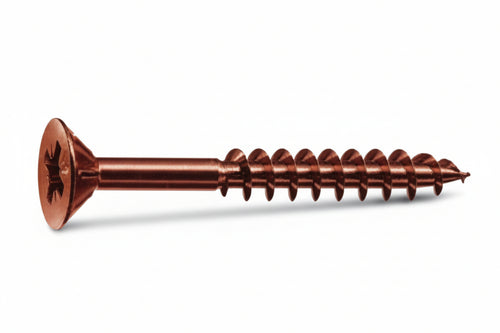 Viti Panel-Vit Pf Testa Svasata Piana Acciaio Bronzato- - Ø Mm.4X45 Filetto Mm.28 - 500 Pezzi Mustad