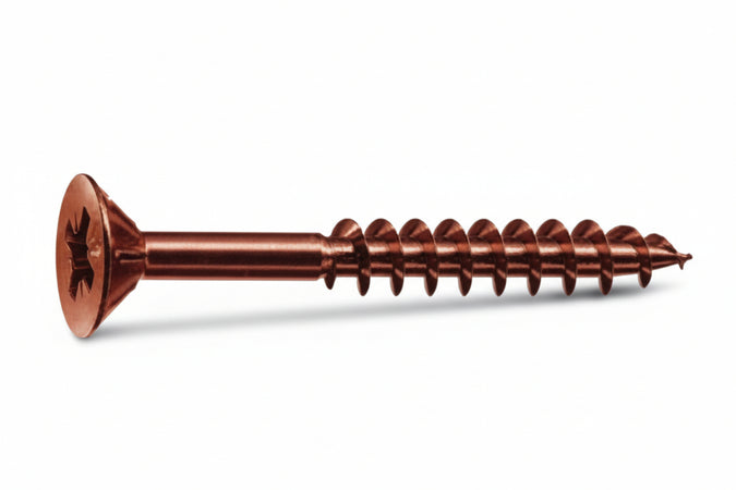 Viti Panel-Vit Pf Testa Svasata Piana Acciaio Bronzato- - Ø Mm.4X45 Filetto Mm.28 - 500 Pezzi Mustad