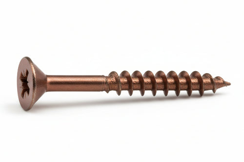 Viti Panel-Vit Pf Testa Svasata Piana Acciaio Bronzato- - Ø Mm.4,5X40 Filetto Mm.25 - 500 Pezzi Mustad