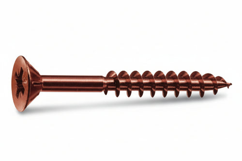 Viti Panel-Vit Pf Testa Svasata Piana Acciaio Bronzato- - Ø Mm.4,5X60 Filetto Mm.34 - 200 Pezzi Mustad