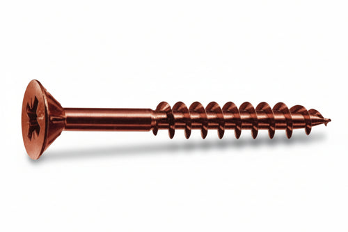 Viti Panel-Vit Pf Testa Svasata Piana Acciaio Bronzato- - Ø Mm.5X50 Filetto Mm.30 - 200 Pezzi Mustad
