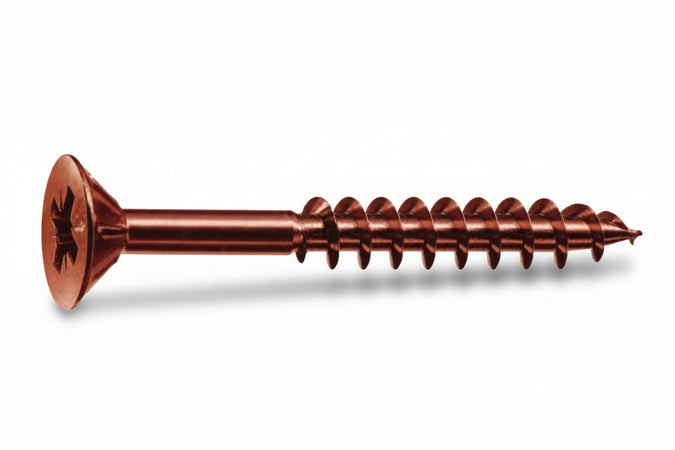 Viti Panel-Vit Pf Testa Svasata Piana Acciaio Bronzato- - Ø Mm.5X50 Filetto Mm.30 - 200 Pezzi Mustad