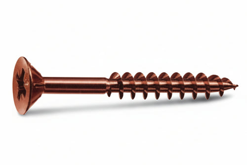 Viti Panel-Vit Pf Testa Svasata Piana Acciaio Bronzato- - Ø Mm.5X70 Filetto Mm.43 - 200 Pezzi Mustad