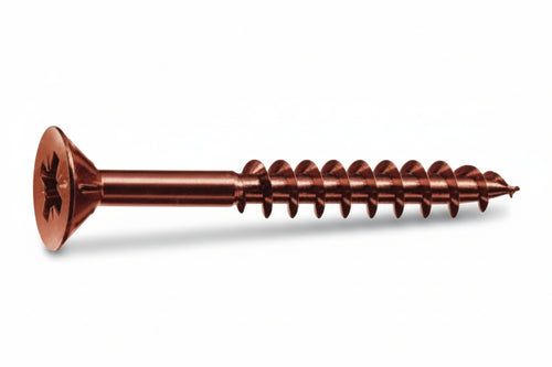 Viti Panel-Vit Pf Testa Svasata Piana Acciaio Bronzato- - Ø Mm.6X80 Filetto Mm.70 - 200 Pezzi Mustad