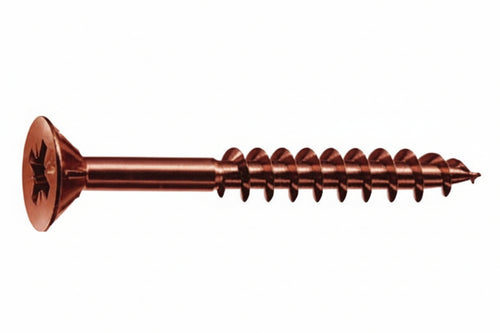 Viti Panel-Vit Pf Testa Svasata Piana Acciaio Bronzato- - Ø Mm.6X90 Filetto Mm.63 - 100 Pezzi Mustad