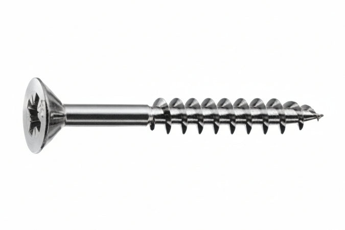 Viti Panel-Vit Pf Testa Svasata Piana Acciaio Chromiting- - Ø Mm.3,5X30 Filetto Mm.18 - 500 Pezzi Mustad