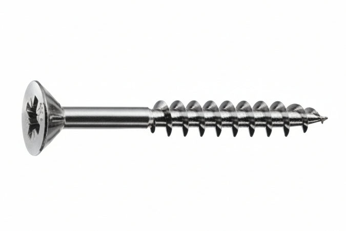Viti Panel-Vit Pf Testa Svasata Piana Acciaio Chromiting- - Ø Mm.3,5X35 Filetto Mm.20 - 500 Pezzi Mustad