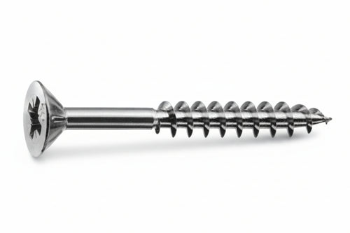 Viti Panel-Vit Pf Testa Svasata Piana Acciaio Chromiting- - Ø Mm.3,5X50 Filetto Mm.30 - 500 Pezzi Mustad