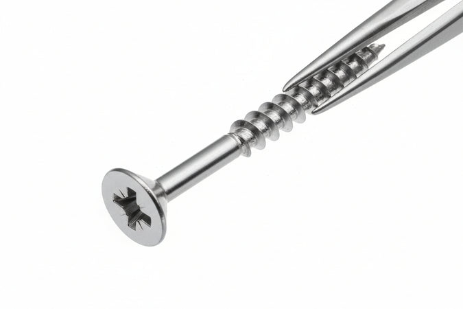 Viti Panel-Vit Pf Testa Svasata Piana Acciaio Chromiting- - Ø Mm.4X35 Filetto Mm.20 - 500 Pezzi Mustad