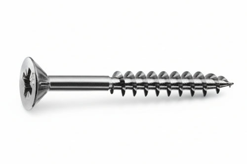 Viti Panel-Vit Pf Testa Svasata Piana Acciaio Chromiting- - Ø Mm.4X40 Filetto Mm.25 - 500 Pezzi Mustad