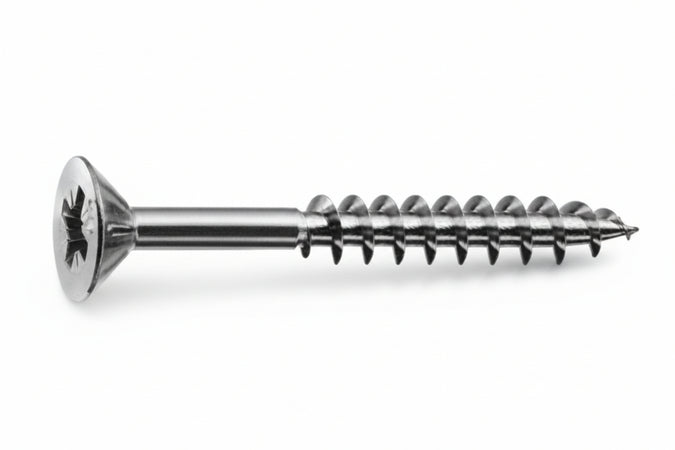 Viti Panel-Vit Pf Testa Svasata Piana Acciaio Chromiting- - Ø Mm.4X40 Filetto Mm.25 - 500 Pezzi Mustad