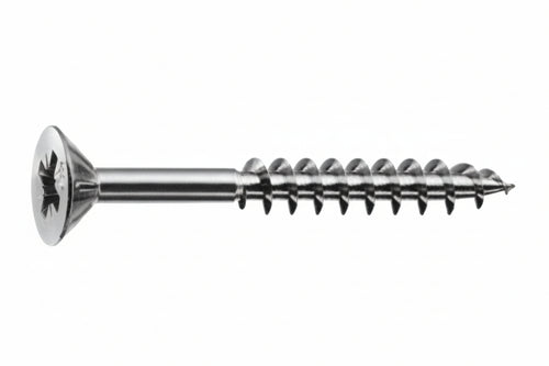 Viti Panel-Vit Pf Testa Svasata Piana Acciaio Chromiting- - Ø Mm.4,5X50 Filetto Mm.30 - 200 Pezzi Mustad