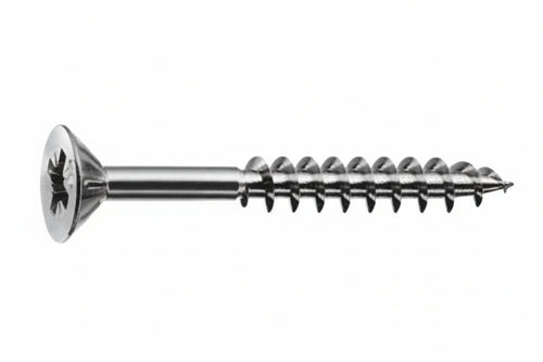Viti Panel-Vit Pf Testa Svasata Piana Acciaio Chromiting- - Ø Mm.4,5X60 Filetto Mm.34 - 200 Pezzi Mustad