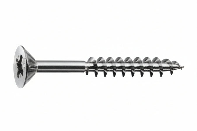 Viti Panel-Vit Pf Testa Svasata Piana Acciaio Chromiting- - Ø Mm.5X60 Filetto Mm.34 - 200 Pezzi Mustad