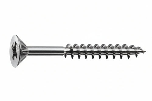 Viti Panel-Vit Pf Testa Svasata Piana Acciaio Chromiting- - Ø Mm.5X80 Filetto Mm.47 - 200 Pezzi Mustad