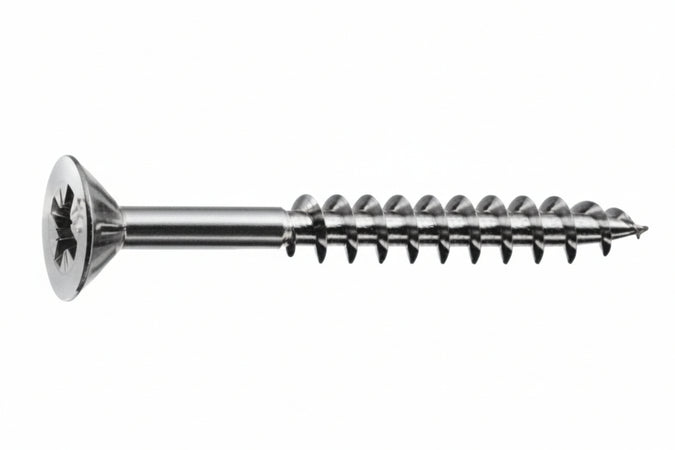 Viti Panel-Vit Pf Testa Svasata Piana Acciaio Chromiting- - Ø Mm.5X80 Filetto Mm.47 - 200 Pezzi Mustad