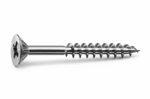 Viti Panel-Vit Pf Testa Svasata Piana Acciaio Chromiting- - Ø Mm.5X90 Filetto Mm.70 - 200 Pezzi Mustad