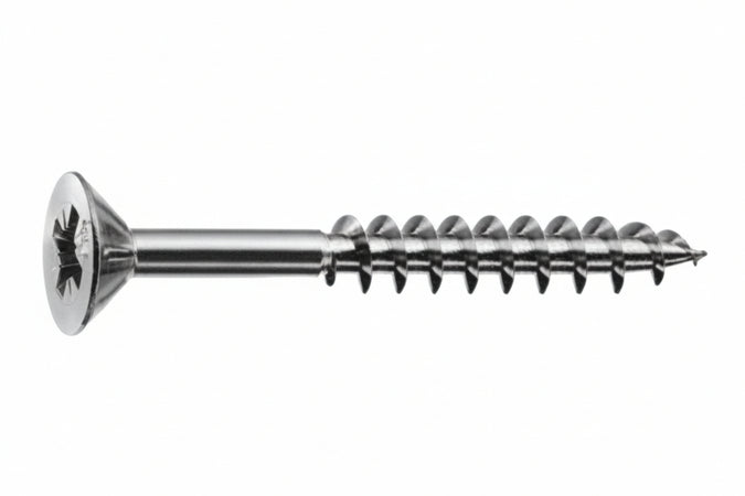 Viti Panel-Vit Pf Testa Svasata Piana Acciaio Chromiting- - Ø Mm.5X100 Filetto Mm.70 - 200 Pezzi Mustad