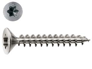 Viti Panel-Vit Testa Svasata Piana Torx Acciaio Chromiting- - Ø Mm.3.5X16 - 500 Pezzi Mustad