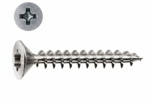 Viti Panel-Vit Testa Svasata Piana Torx Acciaio Chromiting- - Ø Mm.4X20 - 500 Pezzi Mustad