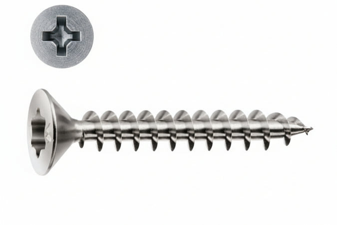 Viti Panel-Vit Testa Svasata Piana Torx Acciaio Chromiting- - Ø Mm.4X20 - 500 Pezzi Mustad