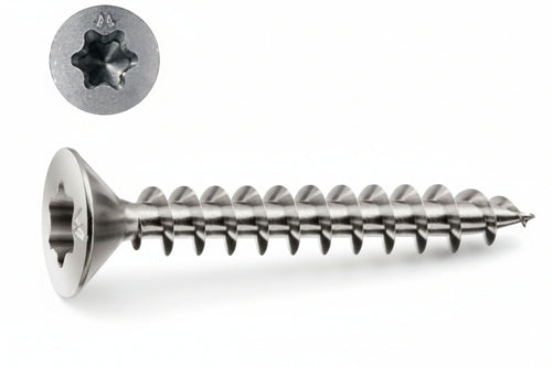 Viti Panel-Vit Testa Svasata Piana Torx Acciaio Chromiting- - Ø Mm.3.5X20 - 500 Pezzi Mustad