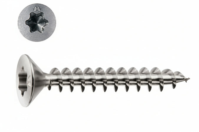 Viti Panel-Vit Testa Svasata Piana Torx Acciaio Chromiting- - Ø Mm.3.5X25 - 500 Pezzi Mustad