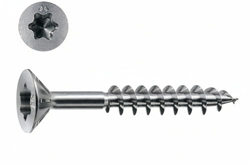 Viti Panel-Vit Pv Testa Svasata Piana Torx Acciaio Chromiting- - Ø Mm.3.5X40 - 500 Pezzi Mustad