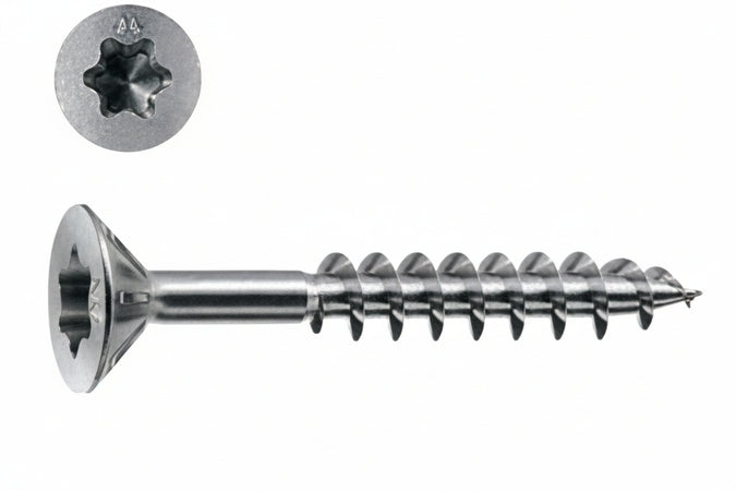 Viti Panel-Vit Pv Testa Svasata Piana Torx Acciaio Chromiting- - Ø Mm.3.5X40 - 500 Pezzi Mustad