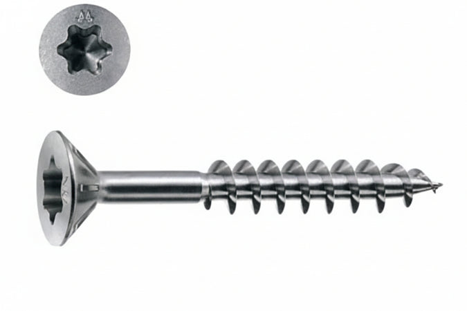 Viti Panel-Vit Pv Testa Svasata Piana Torx Acciaio Chromiting- - Ø Mm.3.5X50 - 500 Pezzi Mustad