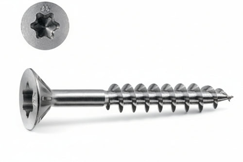 Viti Panel-Vit Pv Testa Svasata Piana Torx Acciaio Chromiting- - Ø Mm.4X30 - 500 Pezzi Mustad