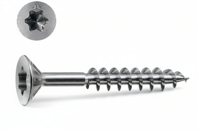 Viti Panel-Vit Pv Testa Svasata Piana Torx Acciaio Chromiting- - Ø Mm.4X30 - 500 Pezzi Mustad