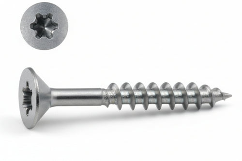 Viti Panel-Vit Pv Testa Svasata Piana Torx Acciaio Chromiting- - Ø Mm.4X50 - 500 Pezzi Mustad