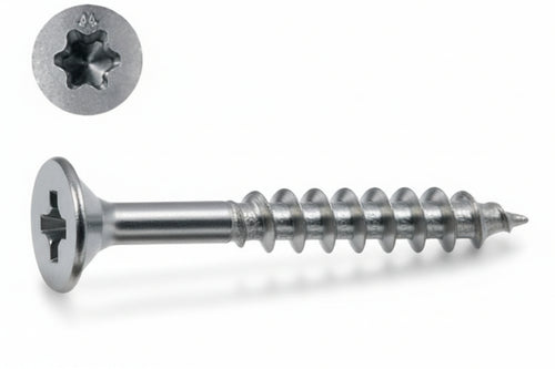 Viti Panel-Vit Pv Testa Svasata Piana Torx Acciaio Chromiting- - Ø Mm.4.5X60 - 200 Pezzi Mustad