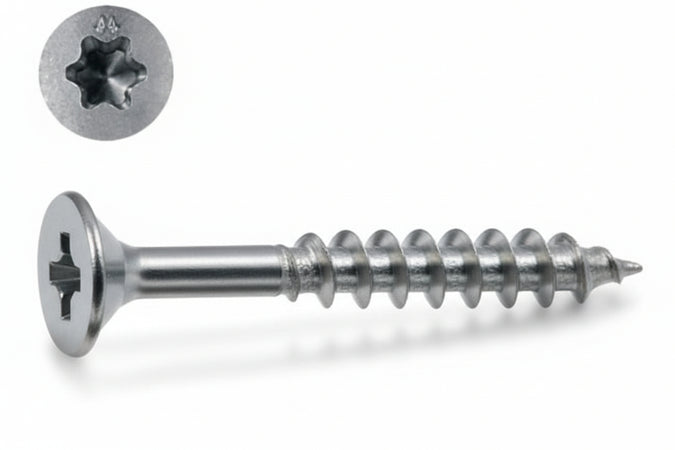 Viti Panel-Vit Pv Testa Svasata Piana Torx Acciaio Chromiting- - Ø Mm.4.5X60 - 200 Pezzi Mustad