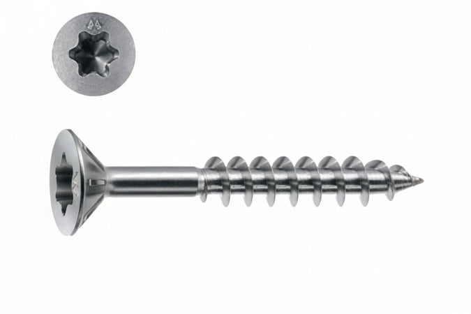 Viti Panel-Vit Pv Testa Svasata Piana Torx Acciaio Chromiting- - Ø Mm.5X100 - 200 Pezzi Mustad