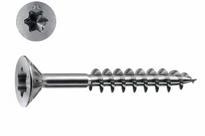Viti Panel-Vit Pv Testa Svasata Piana Torx Acciaio Chromiting- - Ø Mm.6X150 - 100 Pezzi Mustad