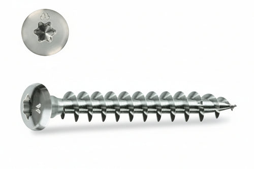 Viti Panel-Vit Pv Testa Cilindrica Con Collare Torx Acciaio Chromiting- - Ø Mm.5X25 - 200 Pezzi Mustad