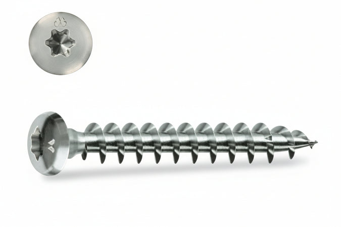 Viti Panel-Vit Pv Testa Cilindrica Con Collare Torx Acciaio Chromiting- - Ø Mm.5X25 - 200 Pezzi Mustad