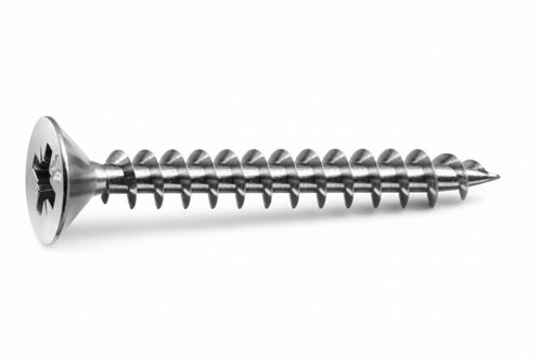Viti Panel-Vit Testa Svasata Piana Acciaio Inox- - Ø Mm.5X50 - 100 Pezzi Mustad