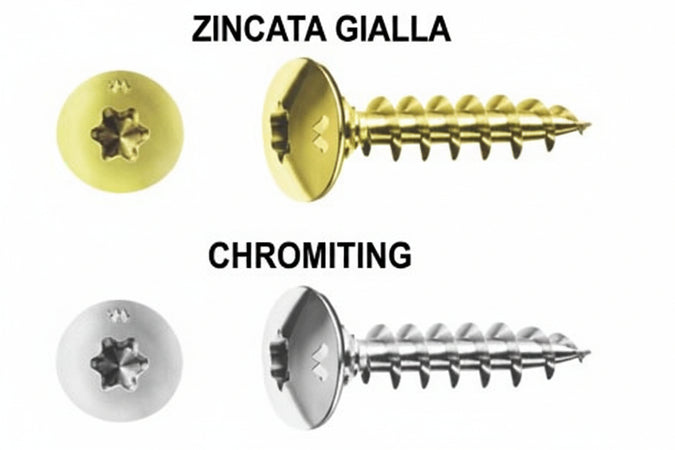 Viti Panel-Vit Tc Testa Fungo Torx Con Collare Chromiting- - Ø Mm.6X35 - 200 Pezzi Mustad
