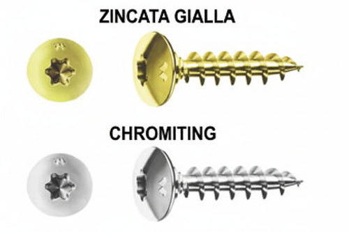Viti Panel-Vit Tc Testa Fungo Torx Con Collare Chromiting- - Ø Mm.6X60 - 100 Pezzi Mustad
