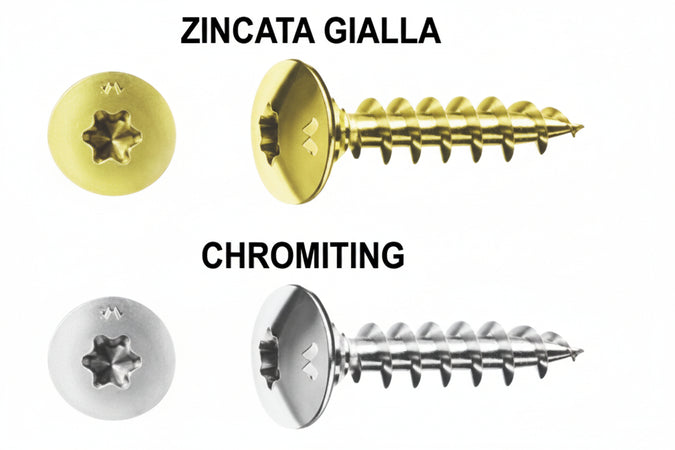 Viti Panel-Vit Tc Testa Fungo Torx Con Collare Chromiting- - Ø Mm.7X140 - 100 Pezzi Mustad