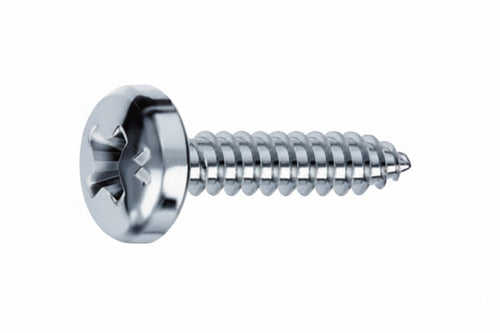 Viti Autofilettanti Testa Cilindrica Acciaio Zincato Bianco- - Ø Mm.2,2X6.5 - 1000 Pezzi Mustad
