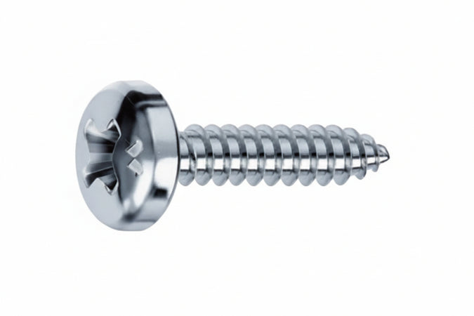Viti Autofilettanti Testa Cilindrica Acciaio Zincato Bianco- - Ø Mm.2,2X6.5 - 1000 Pezzi Mustad