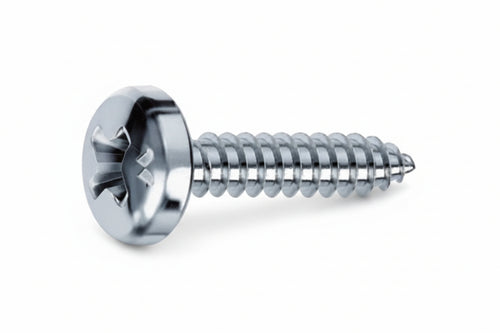 Viti Autofilettanti Testa Cilindrica Acciaio Zincato Bianco- - Ø Mm.2,9X6.5 - 1000 Pezzi Mustad
