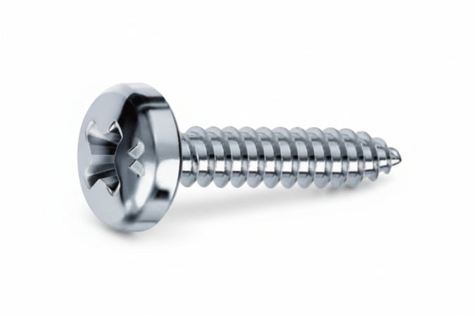 Viti Autofilettanti Testa Cilindrica Acciaio Zincato Bianco- - Ø Mm.2,9X9.5 - 1000 Pezzi Mustad