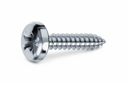 Viti Autofilettanti Testa Cilindrica Acciaio Zincato Bianco- - Ø Mm.2,9X19 - 1000 Pezzi Mustad
