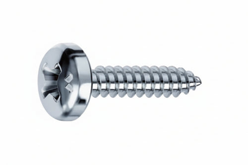 Viti Autofilettanti Testa Cilindrica Acciaio Zincato Bianco- - Ø Mm.3,5X6.5 - 500 Pezzi Mustad